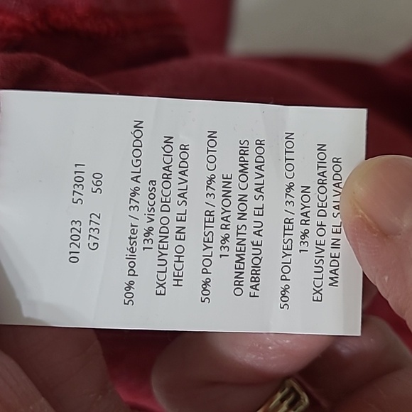 NWT Fernandina Beach women's long-sleeved V-neck t-shirt size 2X - Picture 9 of 9